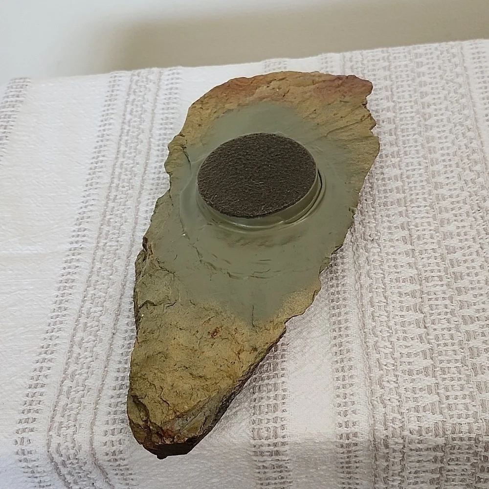 River rock oil candle, heavyweight,  genuine rock